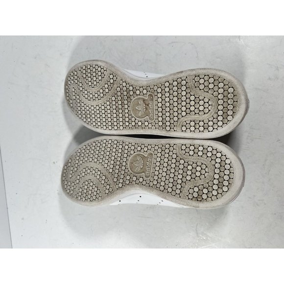 ADIDAS STAN SMITH WHITE LEATHER SHOES WITH GREEN TRIM MENS 7 Women 9 - Picture 6 of 8